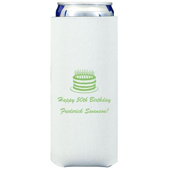 Sophisticated Birthday Cake Collapsible Slim Huggers
